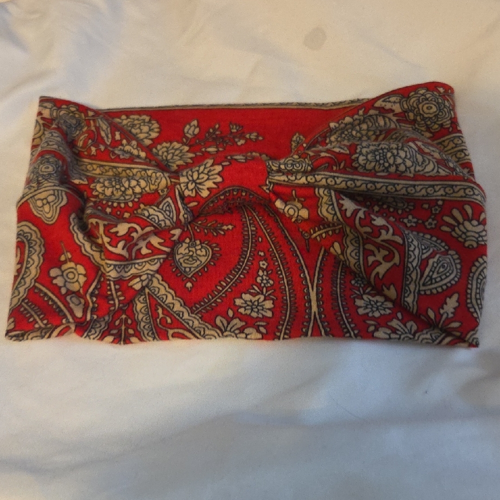 Paisley Red Headband